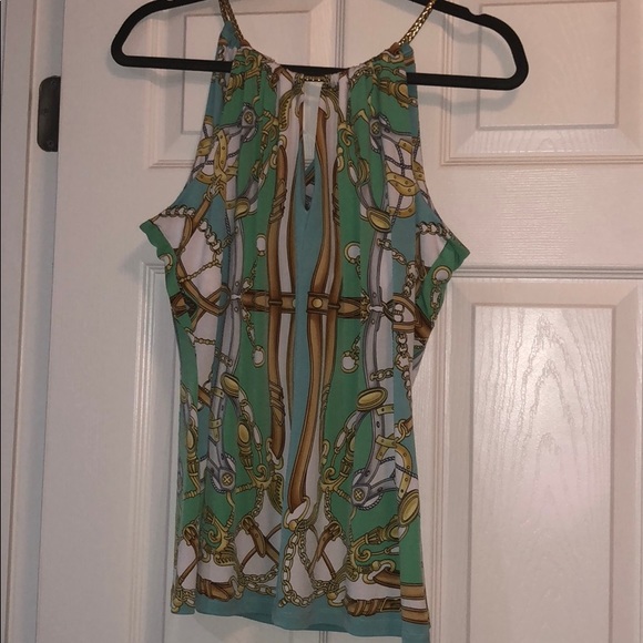 Cache Tops - Cache tank with gold rope neck and keyhole style